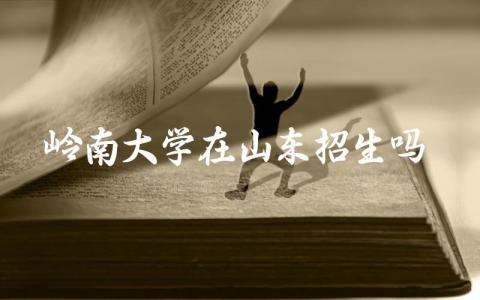 岭南大学在山东招生吗