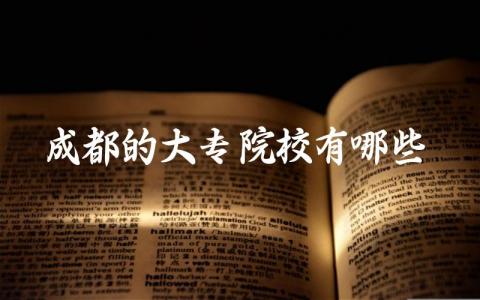 成都的大专院校有哪些