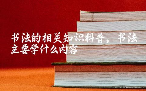 书法的相关知识科普,书法主要学什么内容