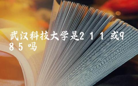 武汉科技大学是211或985吗