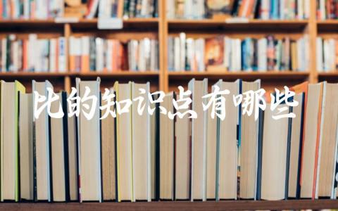 比的知识点有哪些