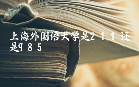 上海外国语大学是211还是985