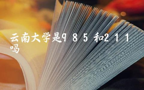 云南大学是985和211吗