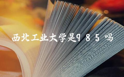 西北工业大学是985吗