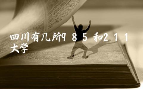 四川有几所985和211大学