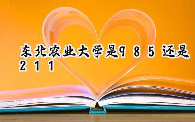 东北农业大学是985还是211