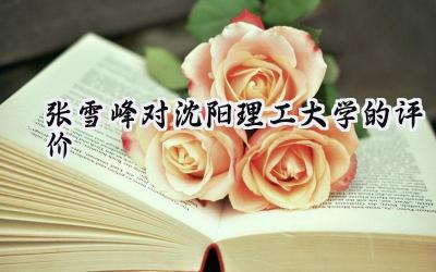 张雪峰对沈阳理工大学的评价