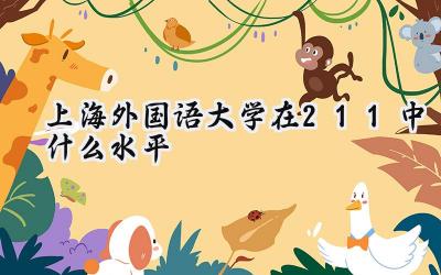 上海外国语大学在211中什么水平
