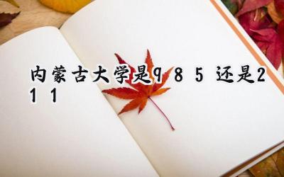 内蒙古大学是985还是211