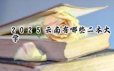 2025云南有哪些二本大学
