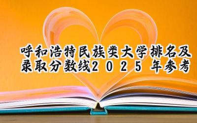 呼和浩特民族类大学排名及录取分数线（2025年参考）