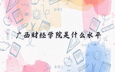广西财经学院是什么水平