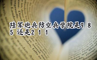 陆军炮兵防空兵学院是985还是211