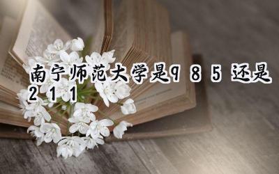 南宁师范大学是985还是211