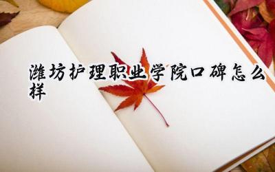 潍坊护理职业学院口碑怎么样
