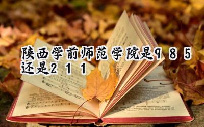 陕西学前师范学院是985还是211