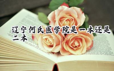 辽宁何氏医学院是一本还是二本