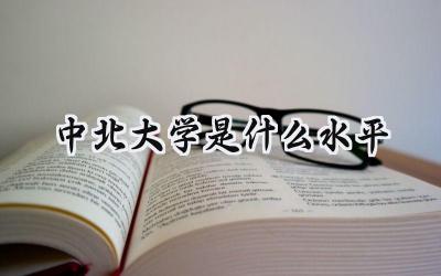 中北大学是什么水平
