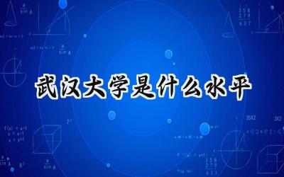 武汉大学是什么水平