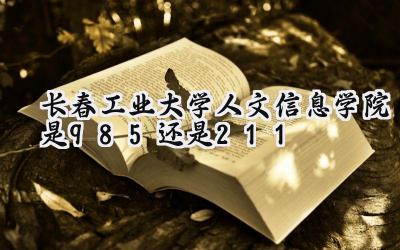 长春工业大学人文信息学院是985还是211