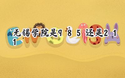 无锡学院是985还是211