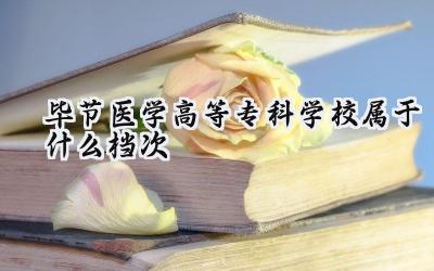 毕节医学高等专科学校属于什么档次