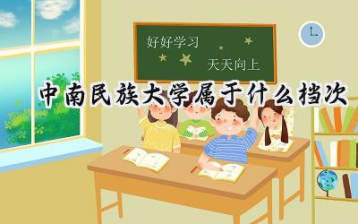 中南民族大学属于什么档次