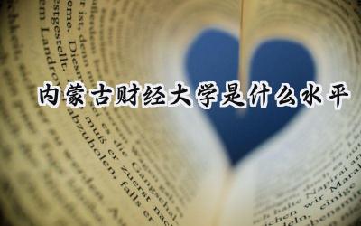 内蒙古财经大学是什么水平