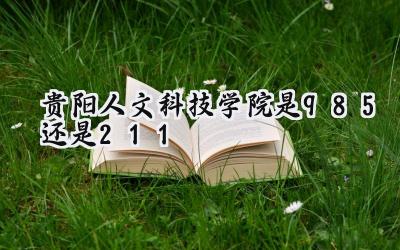 贵阳人文科技学院是985还是211