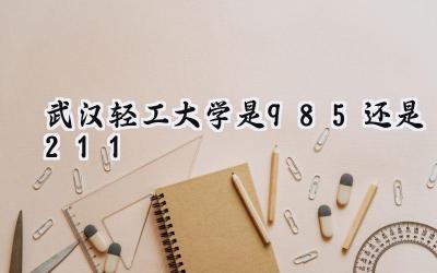 武汉轻工大学是985还是211