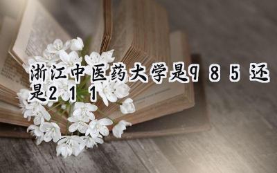 浙江中医药大学是985还是211