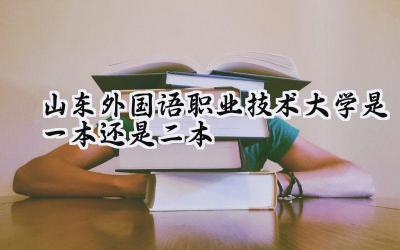 山东外国语职业技术大学是一本还是二本