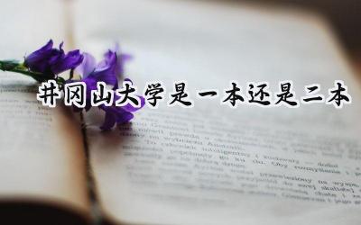 井冈山大学是一本还是二本