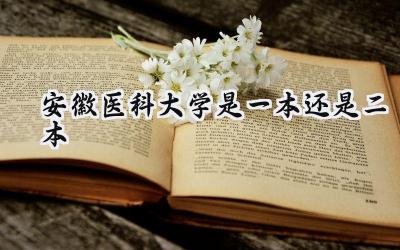 安徽医科大学是一本还是二本