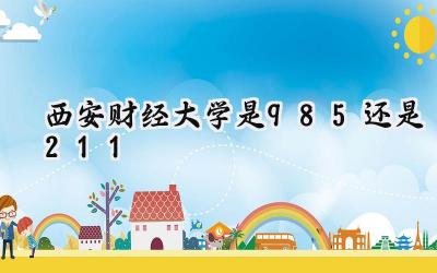 西安财经大学是985还是211