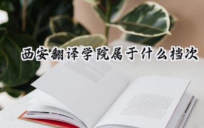 西安翻译学院属于什么档次