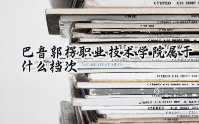 巴音郭楞职业技术学院属于什么档次