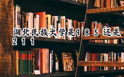 湖北民族大学是985还是211