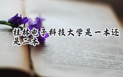桂林电子科技大学是一本还是二本
