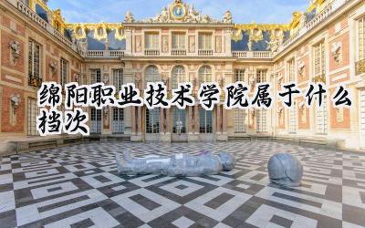 绵阳职业技术学院属于什么档次