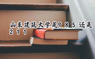 山东建筑大学是985还是211