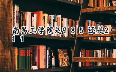 南昌工学院是985还是211