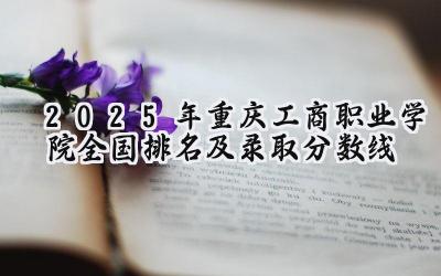 2025年重庆工商职业学院全国排名及录取分数线