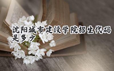 沈阳城市建设学院招生代码是多少