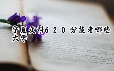 宁夏文科620分能考哪些大学