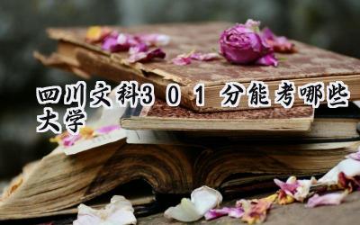 四川文科301分能考哪些大学