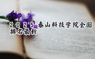 2025泰山科技学院全国排名最新