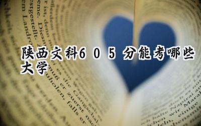 陕西文科605分能考哪些大学