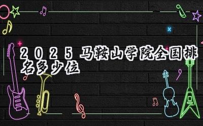 2025马鞍山学院全国排名多少位
