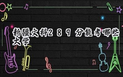 新疆文科289分能考哪些大学